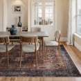 thumbnail image 3 of Bloom Rugs Washable Non-Slip 8' x 10' Rug - Terracotta / Blue Traditional Oriental Area Rug for Living Room, Bedroom, Dining Room, and Kitchen - Exact size: 8' x 10', 3 of 9