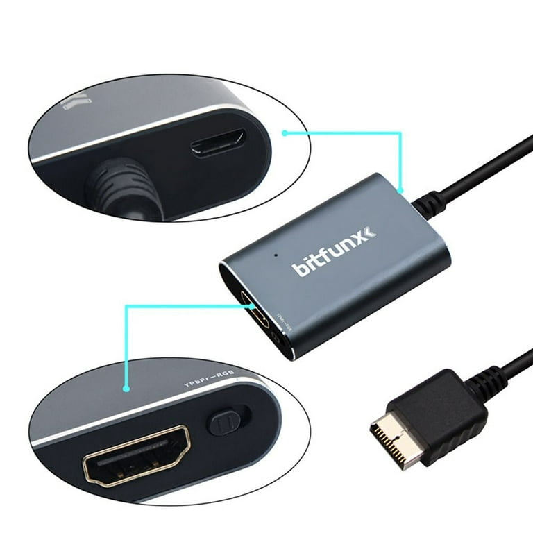frisk shuttle aspekt Universal For PS1/PS2 Game Console Retro Game HDMI Adapter HD Converter  Video Cable RGB/YPbPr to HDMI - Walmart.com