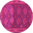 thumbnail image 1 of Ahgly Company Indoor Round Oriental Pink Traditional Area Rugs, 6' Round, 1 of 4