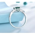 thumbnail image 4 of Emerald Engagement Ring for Women Cz Sterling Silver Ginger Lyne Collection, 4 of 6
