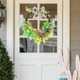 thumbnail image 2 of 15in Easter Wreath Decorated With Colorful Eggs Bunnies And Ribbons A Spring Party Decoration And Door Hanging Suitable For Easter Decorations, 2 of 6