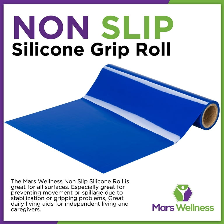 Mars Wellness Non Slip Silicone Grip Material Roll - Anti Slip Large Roll - 7.87 x 3' Feet - Cut to Size - Eating Aids, Baking, Crafts, Table, Counte
