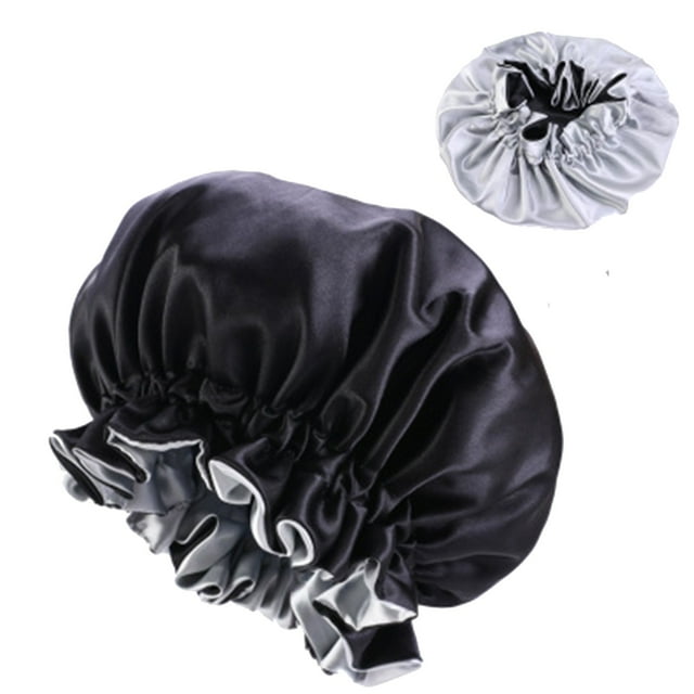Bradem Hair Ties Satin Sleeping Bonnet Cap - Double Elastic Wrap Layer Design, Hair Care Accessory