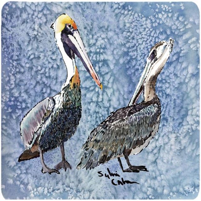 Carolines Treasures 8409FC Bird - Sous-Verres en Mousse de Pélican - Set 4