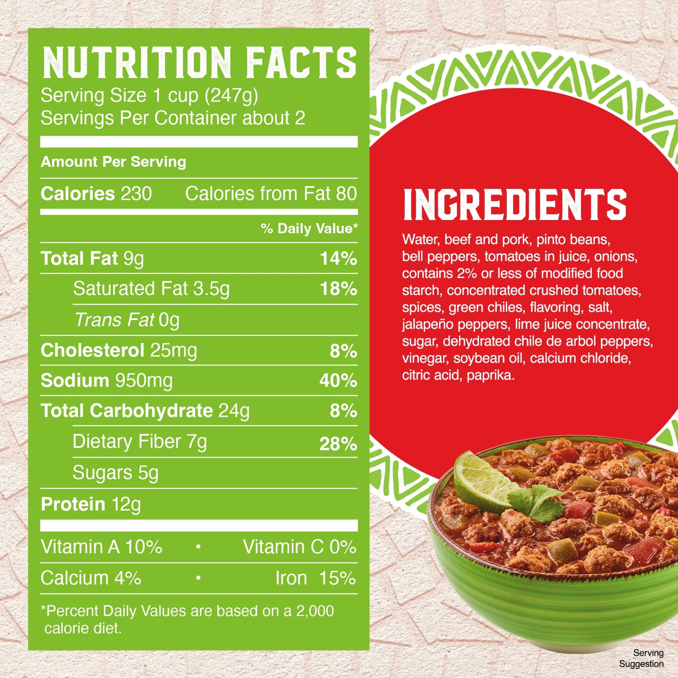 HORMEL Chili Cilantro Lime with Beans, 15 oz Can