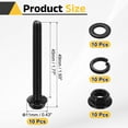 thumbnail image 2 of M5 x 45mm 10Pcs Phillips Flanged Hex Bolts with Nuts, Flat & Lock Washers, Black, 2 of 6