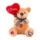thumbnail image 3 of Adorable oso de juguete para fiesta, regalo de San Valentín para amigos, suave y encantador para niños. Marrón claro, 3 of 9