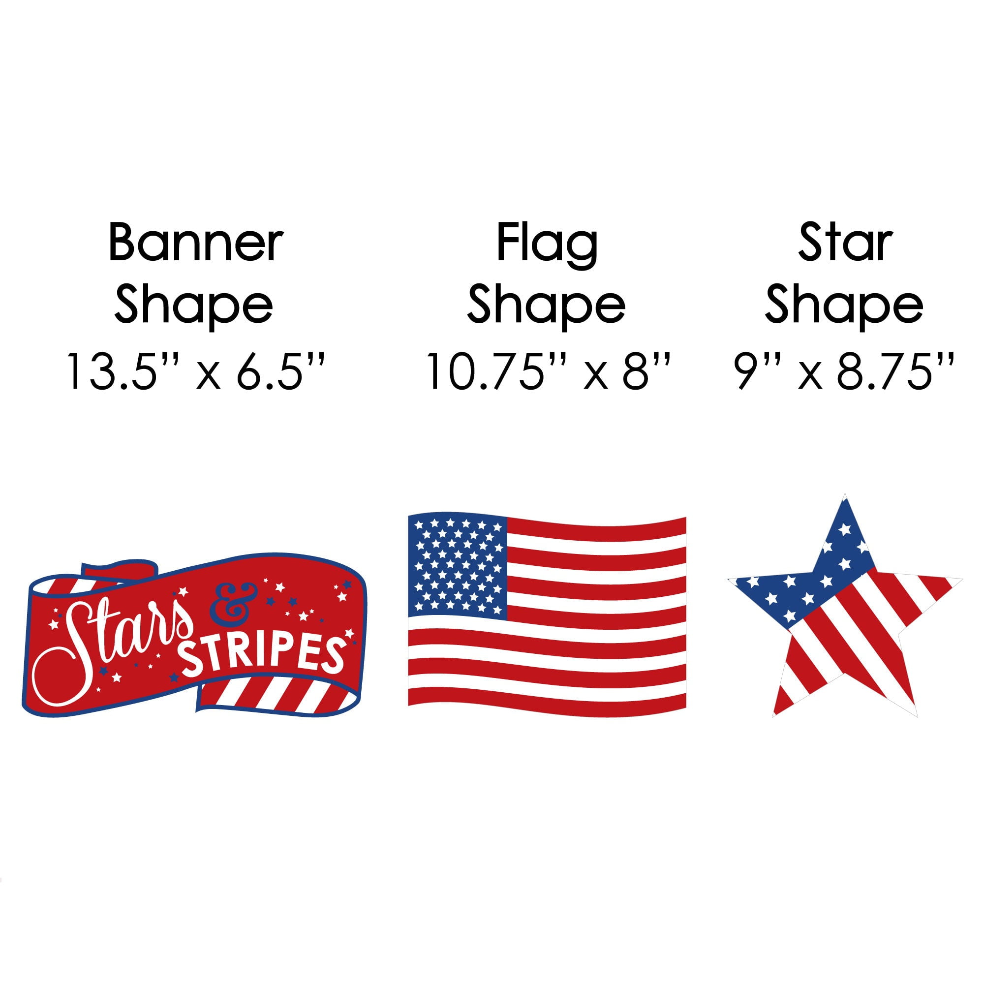 Big Dot of Happiness Stars & Stripes - American Flag & Star Lawn Decor - Outdoor Memorial Day & 4th of July USA Patriotic Yard Decorations - 10 Piece