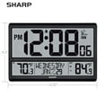 thumbnail image 3 of Sharp Atomic Clock - Atomic Accuracy - Never Needs Setting! - Jumbo 3" Easy to Read Numbers - Indoor/ Outdoor Temperature Display with Wireless Outdoor Sensor - Battery Powered - Easy, 3 of 10