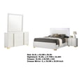thumbnail image 5 of Dex 4pc Queen Bedroom Set with Modern LED Headboard- Mirror- White, 5 of 6
