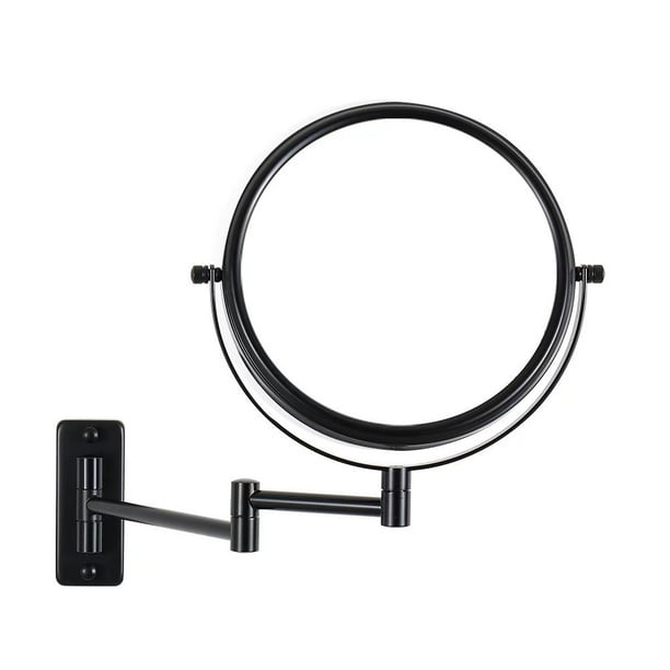 Lansi Black Makeup Mirror 10x Magnification, DoubleSided Swivel Mirror
