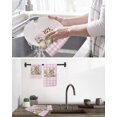 thumbnail image 5 of Easter Gnomes Kitchen Dish Towels for Drying Dishes Set of 2, Eggs Rabbit Spring Daisy Floral Pink Checkered Waffle Weave Microfiber Hand Tea Bathroom Towels Quick Dry & Absorbent Towel 12x12, 5 of 7