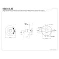 thumbnail image 2 of Kingston Brass KB638E Pressure Balance Valve Trim Only Without Shower and Tub Spout, Brushed Nickel, 2 of 2