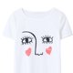 thumbnail image 4 of Camiseta con estampado de ojos para mujer, blanca, , de , con cuello , camiseta elegante XXL Salvador Camiseta con estampado de mujer, 4 of 10