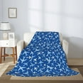 thumbnail image 2 of Disketp Airplanes in the Sky Cozy Flannel Fleece Throw Blanket: Has a velvety texture for All Seasons - Perfect for Women, Men, & Kids", 2 of 6