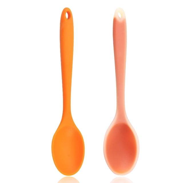 Cucharas de silicona, cucharas de silicona resistentes al calor, cuchara antiadherente para servir para mezclar, untar mantequilla