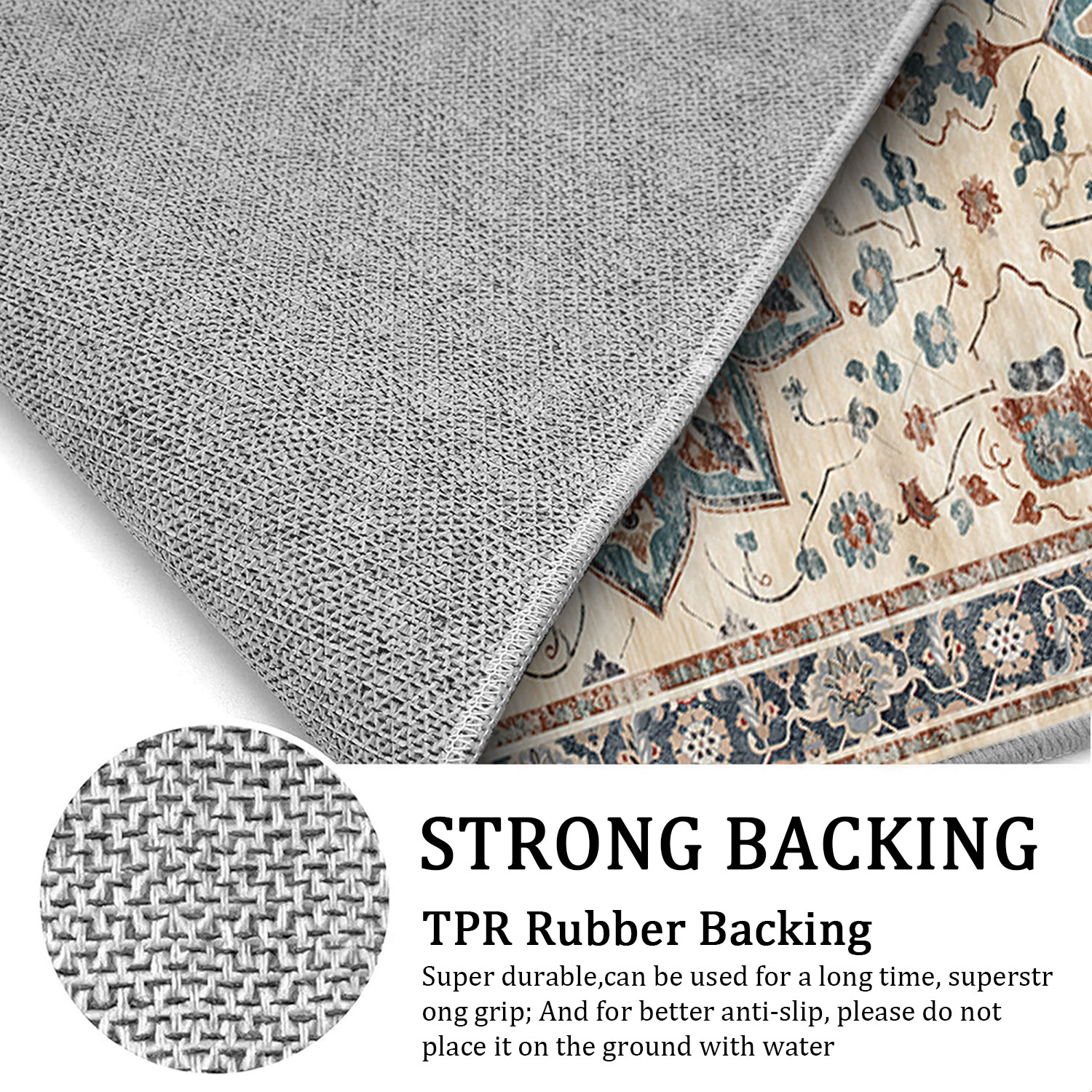 TECHVIDA 2'x8' Hallway Runner Rug Boho,Non Slip Machine Washable Rugs for Hallway Kitchen,Khaki