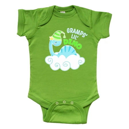 

Inktastic Gramps Lil Dino with Cute Blue Baby Dinosaur Gift Baby Boy or Baby Girl Bodysuit