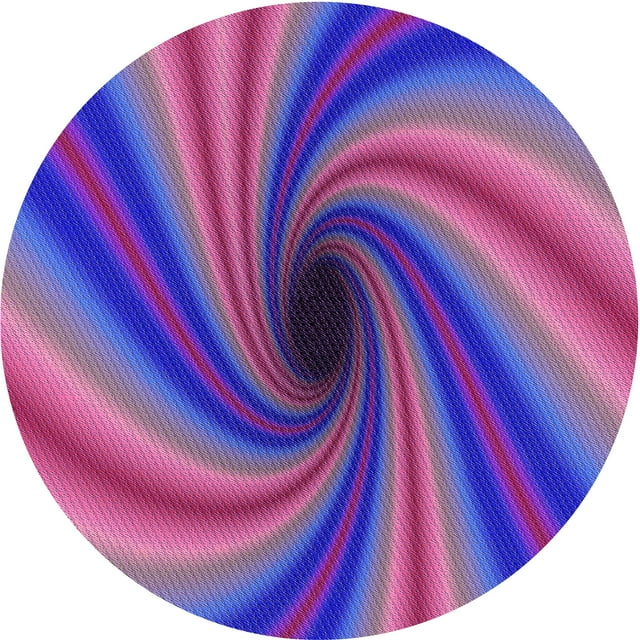 Ahgly Company Tapis Rond Lavable en Machine Intérieur Transitionnel Violet Moyen, 3 Pieds Rond