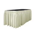 thumbnail image 1 of LA Linen SKT_Pop_30x29_15Lclips_IvoryP25 LA Linen Polyester Poplin Table Skirt 30 -Foot by 29-Inch Long with 15 L-Clips, Ivory, 1 of 1