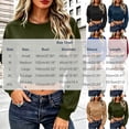 thumbnail image 3 of VBVC Women's Crew Neck Cropped Sweatshirt , Stretchy Long Sleeve Pullover For Women , Ladies' Drop Shoulder Top with Pockets, S-2XL, 3 of 8
