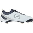 thumbnail image 6 of NEW Womens Under Armour Glyde ST Fastpitch Softball Cleats White/Navy Size 5.5M, 6 of 8