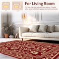 thumbnail image 2 of ODIKA 4' x 6' Machine Washable Non-Slip Area Rug, Middle Eastern Palmette High Traffic Rug, Red, 350743, 2 of 7