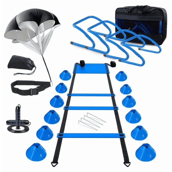 Professional Agility Ladder Training Set for Speed & Footwork Adjustable Fitness Equipment with Carry Bag for Coordination Quickness Agility Drills Indoor Outdoor Sports
