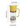 thumbnail image 3 of Lttoisl Generic Brand No-Drip Honey Dispenser with Base, 12OZ High Borosilicate Glass Syrup Jar with Handle, Refillable Press-Type Dispenser for Coffee, Tea, Pancakes, Baking, 3 of 8