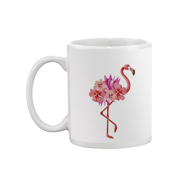 Flamingo Made Of Flowers Mug - SPIdeals Designs,