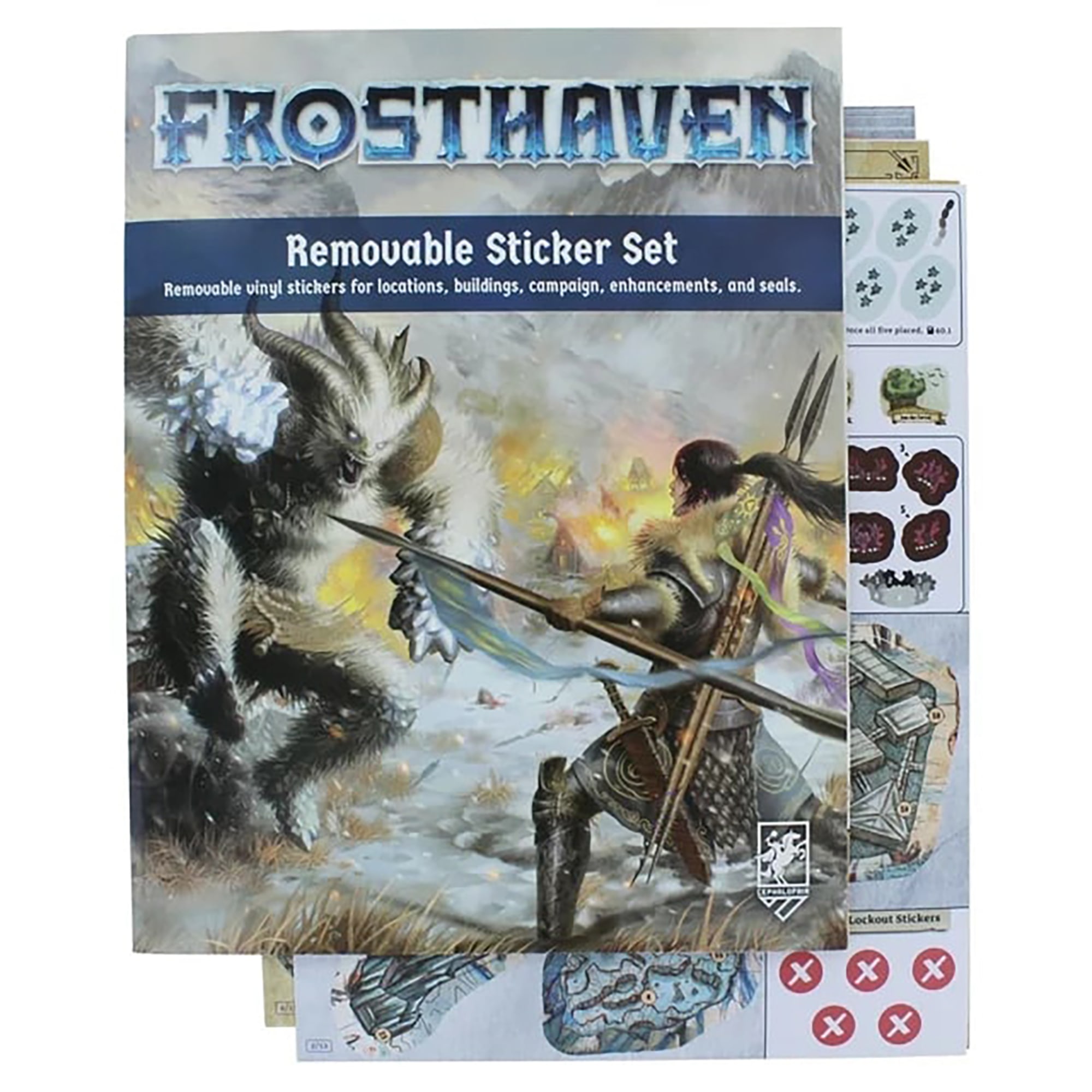 Frosthaven: Removable Vinyl Sticker Set to Use with Frosthaven, Board Game Accessory