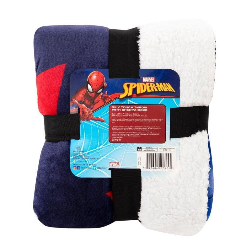 Spider man sherpa blanket hot sale