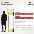 thumbnail image 2 of AbahubFit Paddle Oars for SUP and Kayak 2-IN-1, Adjustable Lightweight Paddle (4-Piece), Aluminum Shaft 68-84"(Green), 2 of 9