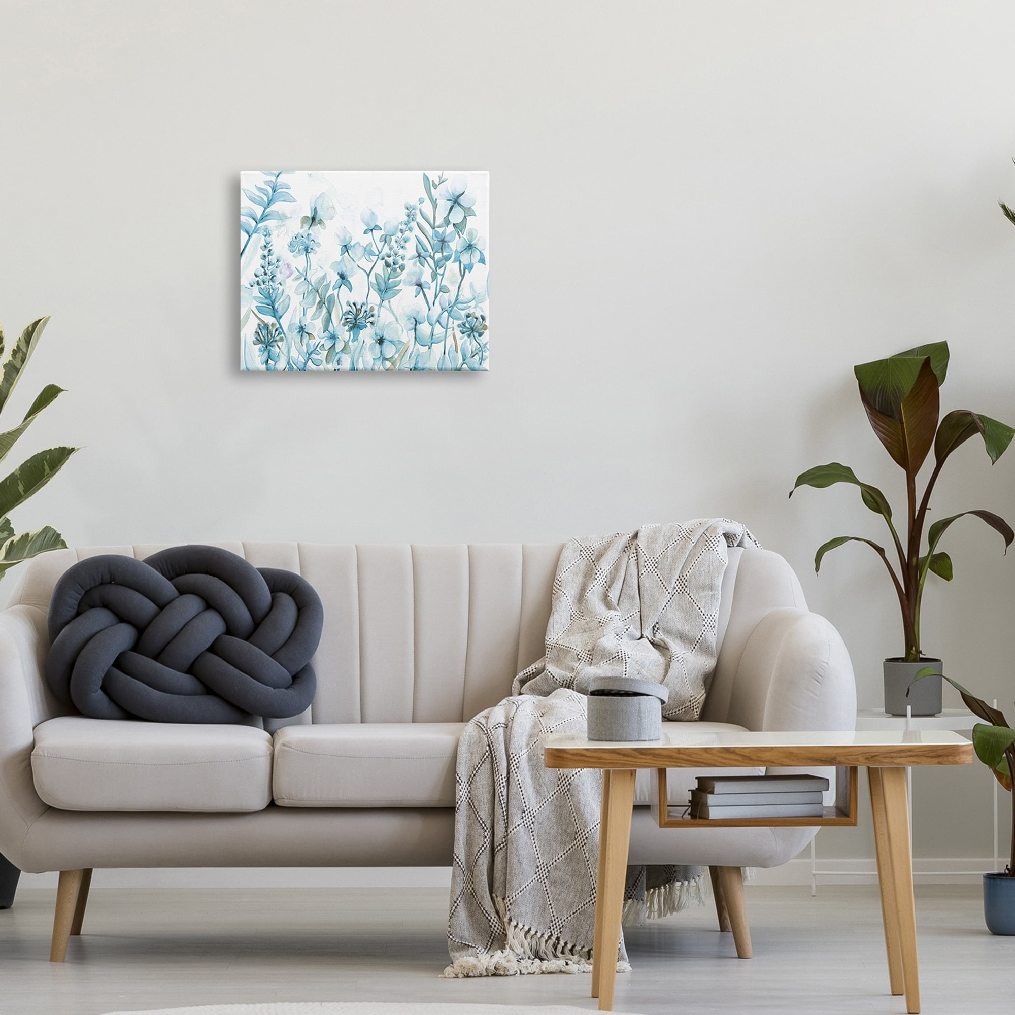 Stupell Industries Blue Lilac Wildflower Meadow Monochromatic Floral Bloom,40 x 30, Design by Dogwood Portfolio