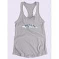 thumbnail image 3 of Cetacea Cuviers Beaked Whale. Racerback Tank Women -June Erica Vess Designs, Female Medium, 3 of 4