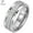 White, variant on Tungsten Wedding Band w/ 15 Cubic Zirconia in Silver Tioneer Black Gold Tioneer 8mm Ring