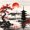 Red Cream 05, variant on Homewish Japanese Landscape Twin Quilt Set,Sunset Ink Painting Twin Coverlet Set,Red Cream,2pcs