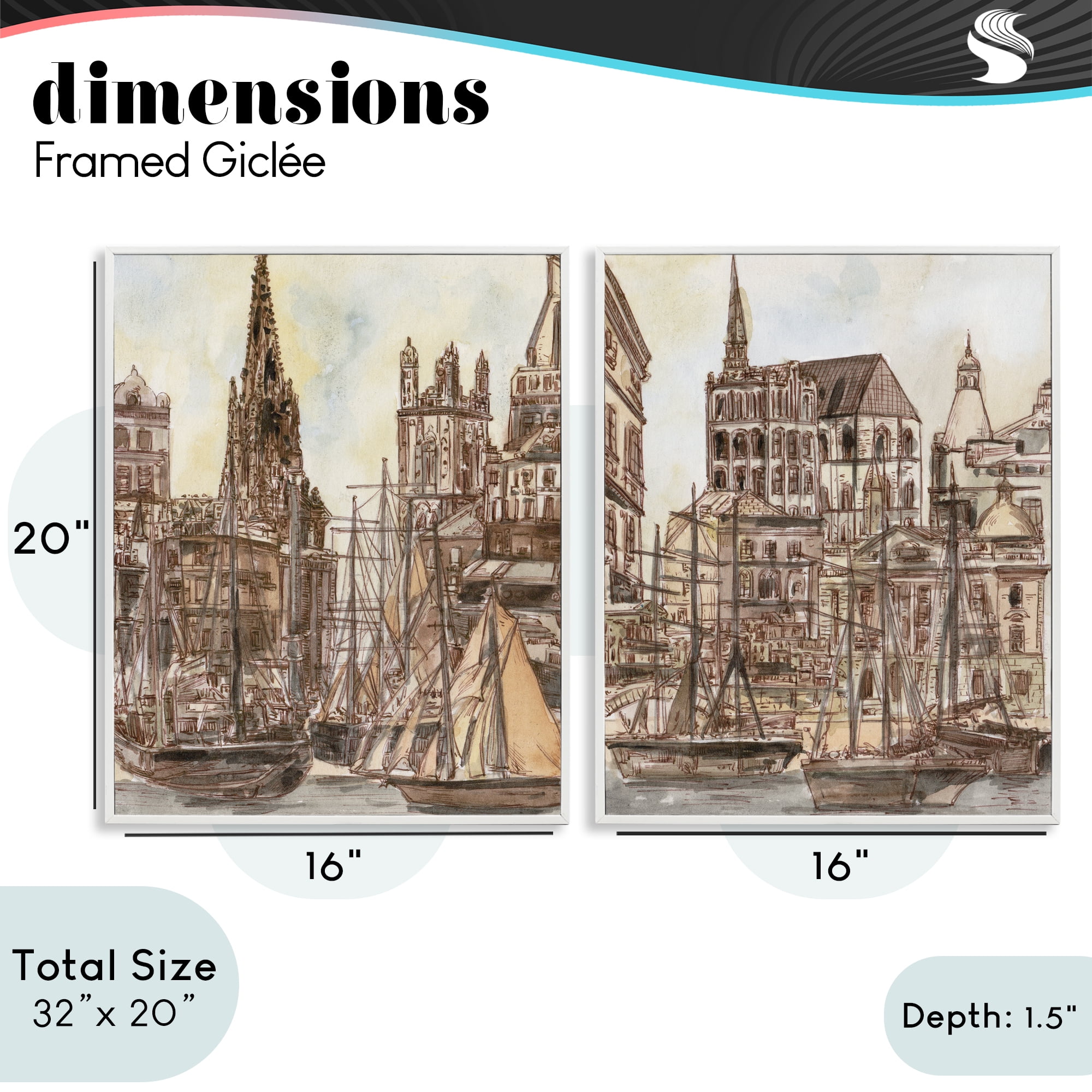 Stupell Industries Salted Remnants Pier 2 Piece White Framed Giclee Art Set, design by Melissa Wang