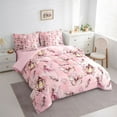 thumbnail image 3 of Homewish Flying Pink Butterflies 7-Piece Twin Bedding Sets For Teens Girls Adults Female,Dreamy Princess Bedding Comforter Set,Cartoon Fairy Elf Breathable Sheet Sets,Super Cozy Room Decor, 3 of 8