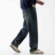 thumbnail image 3 of Puntoco Pantalones cargo de color sólido con bolsillos y cremallera, cintura elástica y largo completo para hombre, 3 of 8