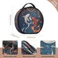 thumbnail image 3 of BZSMCE Makeup Bag Large Travel Cosmetic Bag with Adjustable Dividers Fashion Dancing Koi Harmony Printed, 3 of 7