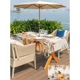 thumbnail image 4 of Outdoor Tablecloth with Umbrella Hole and Zipper, Fall Pumpkins Rectangle Table Cloth 54x80 Inch Waterproof Tablecloth, Thanksgiving Country Flower Leaf on Linen Picnic Table Cover for Patio Camping, 4 of 7