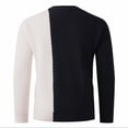 thumbnail image 5 of Men's Mock Turtleneck Sweater Color Block Ribbed Knit Thermal Pullover for Fall and Winter Casual Wear, Ideal for Christmas Parties,Black,2XL, 5 of 6