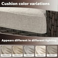thumbnail image 5 of Meetleisure Outdoor PE Rattan Three-seat sofa, Beige, 5 of 6
