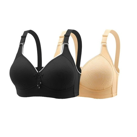 Clearance!Uooqdmx Bras for Women Push Up Bra Bras Full Coverage Underwire Bras Plus Size Bra without Everyday Bra Women s Lingerie  Sleep & Lounge Gray(2PC) B
