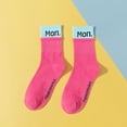 thumbnail image 3 of MZXELPRJD No Show Socks Womens Trend Color Matching Creative Week Printed Cotton Socks Sock Sports Leisure Stockings, Socks Women Hot Pink, 3 of 3