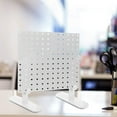 thumbnail image 4 of Raindrops 2pcs Display Support Stand T-Shaped Bracket Carbon Steel White Pegboard Support for Study Desk Use, 4 of 8