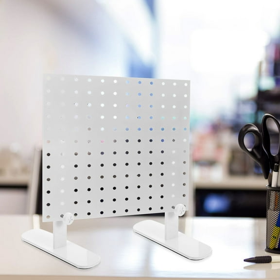OUNONA 2pcs Sturdy T Shaped Bracket for Tabletop Pegboard Display Stand Secure and Convenient Desk Fixing Bracket Pegboard Support
