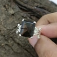 thumbnail image 4 of 925 Sterling Silver Ring For Womens, Natural Smoky Quartz Ring Gemstone Unique Handcrafted Ring For Her, 4 of 7