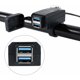 thumbnail image 1 of Motorcycle Charger 2 USB Ports Socket Adapter Quick Charge 3.0 12-24v USB Mobile Phone Power Charger with Switch for Motorcycles Bicycles etc., 1 of 5